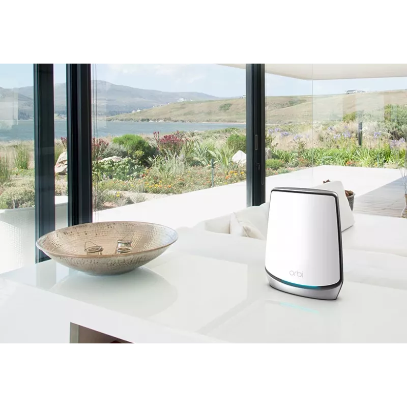 NETGEAR Orbi RBK853 AX6000 WiFi 6 Mesh sistema, trijų juostų (2,4 GHz / 5 GHz / 5 GHz), pilka