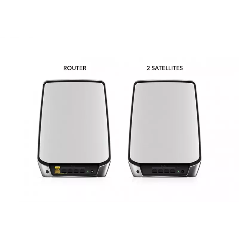 NETGEAR Orbi RBK853 AX6000 WiFi 6 Mesh sistema, trijų juostų (2,4 GHz / 5 GHz / 5 GHz), pilka