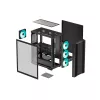 PC korpusas DeepCool CC560 V2 Midi Tower juodas - ATX/microATX, grūdintas stiklas, RGB priekis, 360mm priekinis radiatorius, 370mm GPU