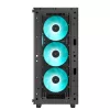 PC korpusas DeepCool CC560 V2 Midi Tower juodas - ATX/microATX, grūdintas stiklas, RGB priekis, 360mm priekinis radiatorius, 370mm GPU