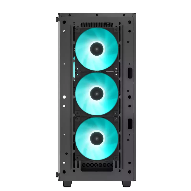 PC korpusas DeepCool CC560 V2 Midi Tower juodas - ATX/microATX, grūdintas stiklas, RGB priekis, 360mm priekinis radiatorius, 370mm GPU