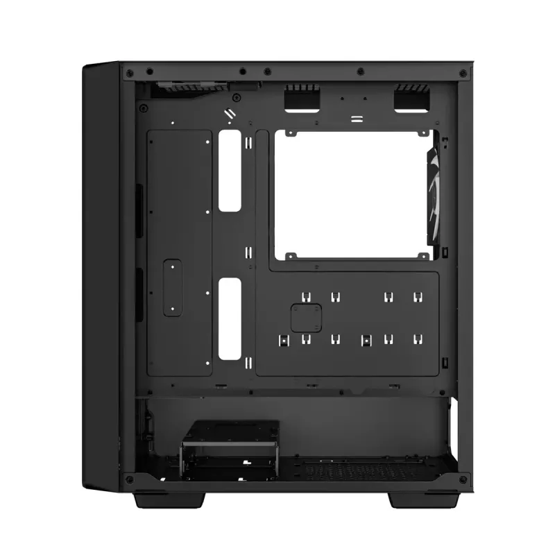 PC korpusas DeepCool CC560 V2 Midi Tower juodas - ATX/microATX, grūdintas stiklas, RGB priekis, 360mm priekinis radiatorius, 370mm GPU