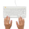 R-Go Tools ergonominė klaviatūra R-Go Compact Break, kompaktiška klaviatūra su pertraukų programine įranga, QWERTZ (DE), laidinė, balta
