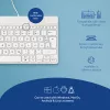 R-Go Tools ergonominė klaviatūra R-Go Compact Break, kompaktiška klaviatūra su pertraukų programine įranga, QWERTZ (DE), laidinė, balta