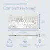 R-Go Tools ergonominė klaviatūra R-Go Compact Break, kompaktiška klaviatūra su pertraukų programine įranga, QWERTZ (DE), laidinė, balta