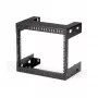 StarTech.com RK812WALLO 8U 19 colių sieninis tinklo stovas - 12 colių gylio 2 stulpų atviras rėmas serverio patalpai, duomenų/AV/IT/kompiuterinei įrangai, skydams su narvelinėmis veržlėmis ir varžtais, talpa 135 svarai, juodas
