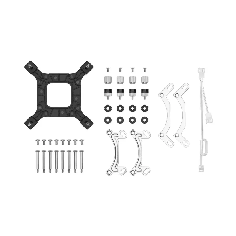 Skysčio aušintuvas DeepCool LE520 WH — 120 mm ventiliatorius, 220 W TDP, baltas, tinka LGA 1150/1151/1155/1200/1700 ir AM4/AM5