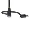 StarTech.com 3,3 pėdų (1 m) Patvarus USB Daugiafunkcis Įkrovimo Laidas, USB į Lightning/Micro-USB/Type-C, Apple MFi Sertifikuotas, Aramidinis Apvalkalas, Universalus 3-in-1 USB Įkroviklio Laidas iPhone/iPad/Android