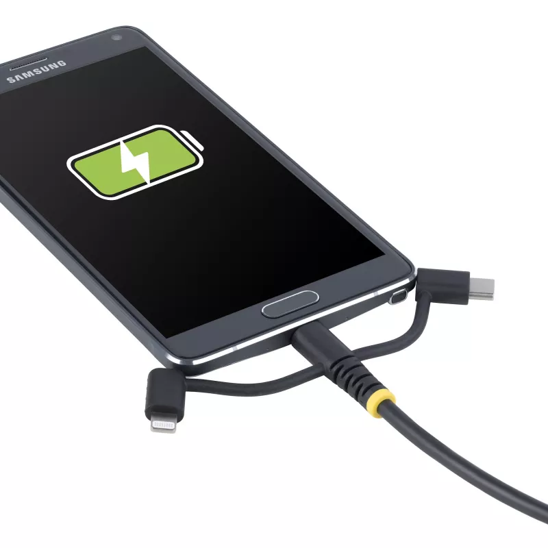 StarTech.com 3,3 pėdų (1 m) Patvarus USB Daugiafunkcis Įkrovimo Laidas, USB į Lightning/Micro-USB/Type-C, Apple MFi Sertifikuotas, Aramidinis Apvalkalas, Universalus 3-in-1 USB Įkroviklio Laidas iPhone/iPad/Android