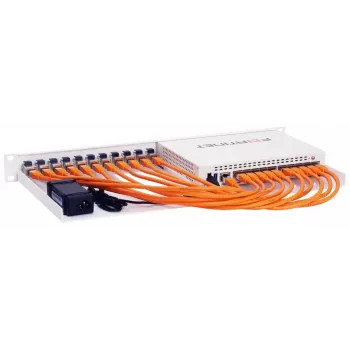 Rackmount.it 1U stelažinis montavimo rinkinys FortiGate 60E / 61E su ekranuotais kabeliais