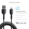 StarTech.com 1m USB–Lightning kabelis, susukamas, MFi sertifikuotas, juodas