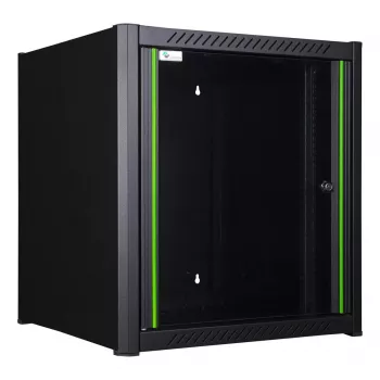 Sieninis stovo korpusas LOGON RWM12U45BL 12U juodas su spyna ir kabelių valdymu