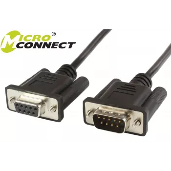 Microconnect SCSEHN3B serijos kabelis juodas 3 m DB9 vyriškas DB9 moteriškas