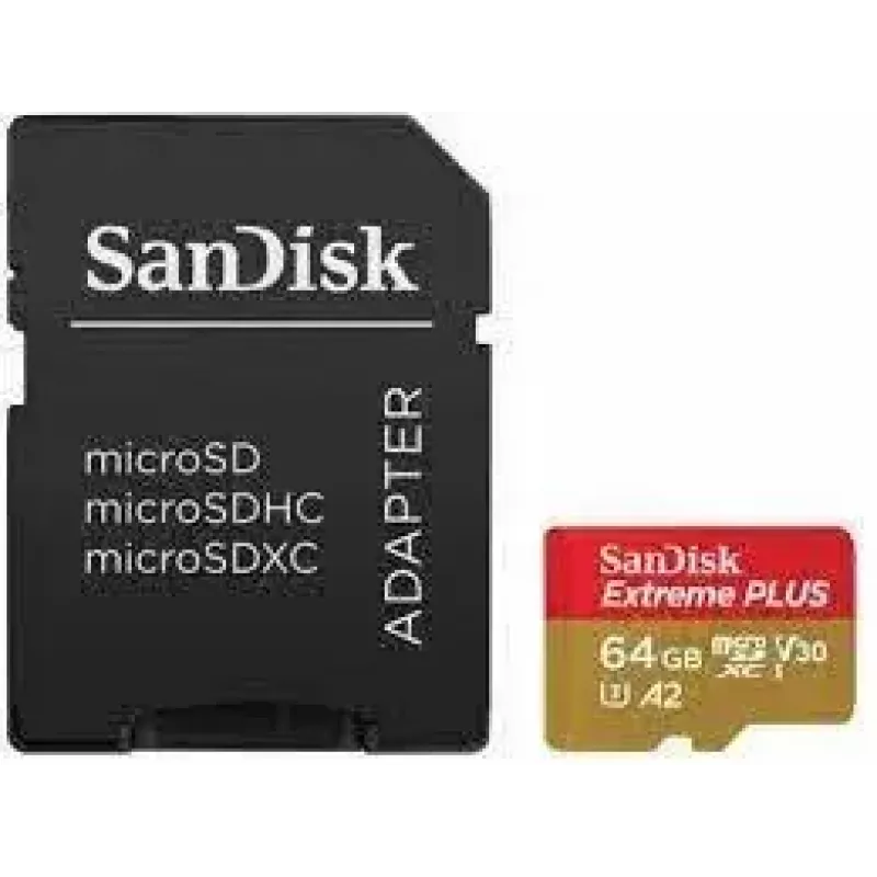 SanDisk SDSQXBU-064G-GN6MA 64 GB microSDXC atminties kortelė UHS-I / A1 / V30