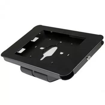 StarTech.com Secure Tablet Stand – Užrakinamas planšetinio kompiuterio stovas, montuojamas ant stalo ar sienos, juodas, 24,6 cm (9,7 colio), 9,7 colio iPad, plienas, 1,3 cm, raktas