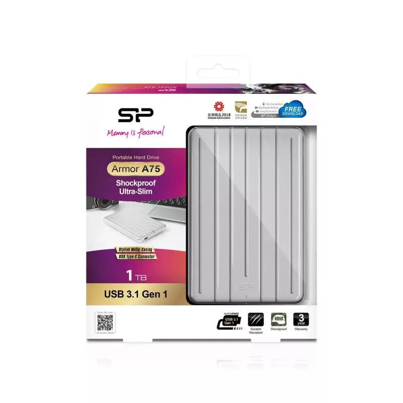 Išorinis kietasis diskas Silicon Power 1TB USB Type-C Armor A75