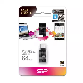 USB atmintukas Silicon Power 64 GB USB Type-A / Type-C Mobile C31