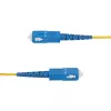 StarTech.com 2m (6,6 pėdos) LC į SC (UPC) OS2 vienmodžio simplekso šviesolaidinis kabelis, 9/125 µm, 40G/100G, atsparus lenkimui, maži įterpimo nuostoliai – LSZH šviesolaidinis trumpiklis