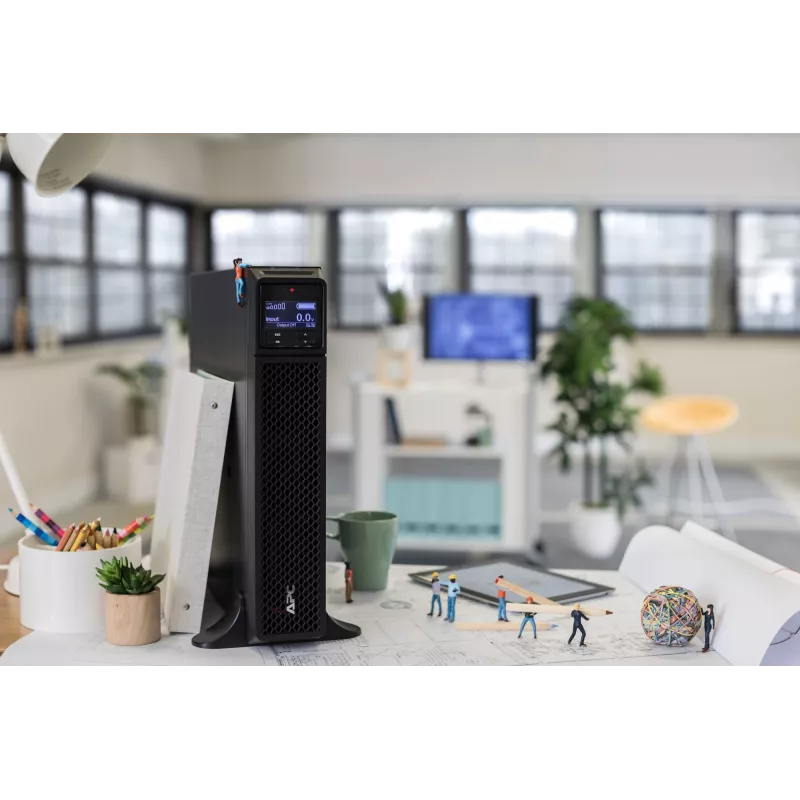 APC Smart-UPS On-Line, 3kVA, bokštinis, 208V/230V, 6x C13+2x C19 IEC lizdai, SmartSlot, prailgintas veikimo laikas, be bėgių komplekto