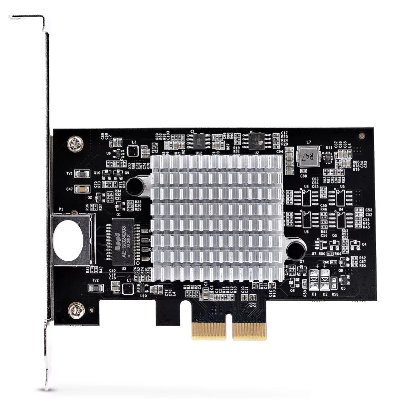 StarTech.com 1 prievado 10Gbps PCIe tinklo adapterio kortelė, tinklo kortelė kompiuteriui/serveriui, šešių greičių PCIe Ethernet kortelė su Jumbo Frame palaikymu, NIC/LAN sąsajos kortelė, 10GBASE-T ir NBASE-T