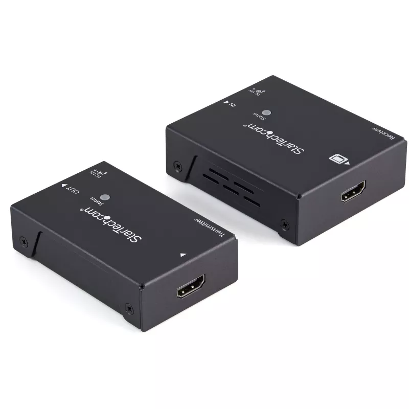 StarTech.com HDMI per CAT5e HDBaseT plėtiklis - 4K - TAA, 4096 x 2160 pikselių, AV siųstuvas ir imtuvas, 100 m, Juoda