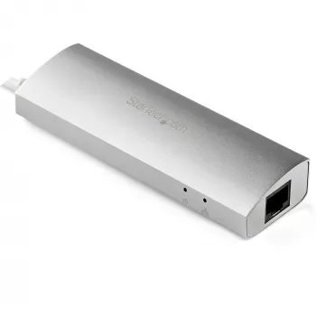 StarTech.com 3 prievadų nešiojamas USB 3.0 šakotuvas su Gigabit Ethernet - įmontuotas kabelis