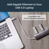 StarTech.com 3 prievadų nešiojamas USB 3.0 šakotuvas su Gigabit Ethernet - įmontuotas kabelis