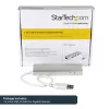 StarTech.com 3 prievadų nešiojamas USB 3.0 šakotuvas su Gigabit Ethernet - įmontuotas kabelis