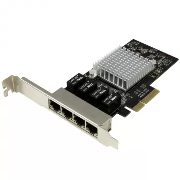„StarTech.com“ 4 prievadų „Gigabit Ethernet“ tinklo plokštė – PCI Express, Intel I350 NIC