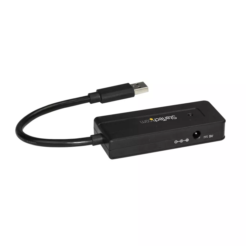 StarTech.com 4 prievadų USB 3.0 šakotuvas (SuperSpeed 5Gbps) su greitu įkrovimu – nešiojamas USB 3.2 Gen1 Type-A šakotuvas nešiojamam/stacionariam kompiuteriui – maitinamas iš USB arba iš tinklo – mini/kompaktiškas