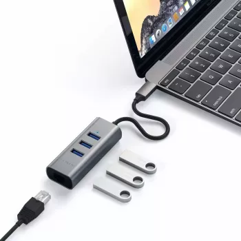 Satechi ST-TC2N1USB31AM – USB-C stotelė nešiojamam kompiuteriui