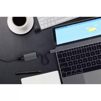 Satechi ST-TCENM USB-C į Gigabit Ethernet adapteris, aliuminio, kosminės pilkos spalvos