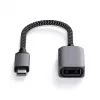 USB kabelis Satechi ST-UCATCM USB-C į USB-A, USB 3.2 Gen 1 (5 Gbps), pilka