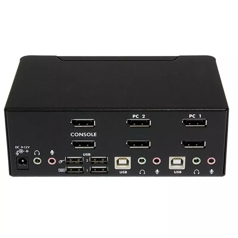 StarTech.com 2 prievadų dvigubas DisplayPort USB KVM jungiklis su garsu ir USB 2.0 šakotuvu