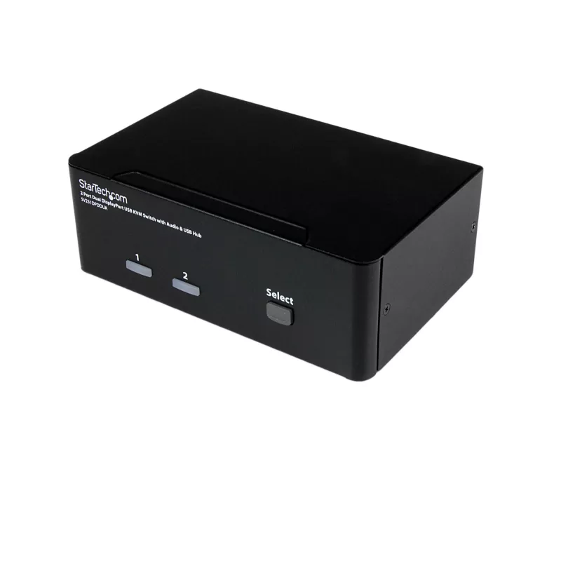 StarTech.com 2 prievadų dvigubas DisplayPort USB KVM jungiklis su garsu ir USB 2.0 šakotuvu