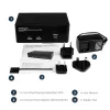 StarTech.com 2 prievadų dvigubas DisplayPort USB KVM jungiklis su garsu ir USB 2.0 šakotuvu