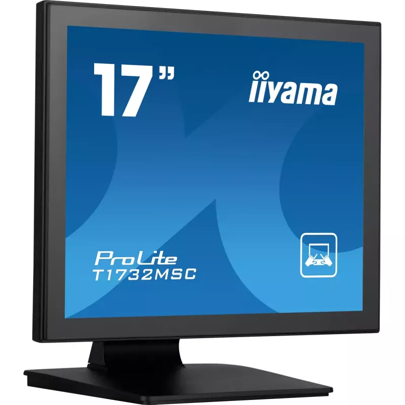 iiyama ProLite T1732MSC-B1SAG kompiuterio monitorius 43,2 cm (17 colių) 1280 x 1024 pikselių Full HD LED liečiamas ekranas stalinis juodas