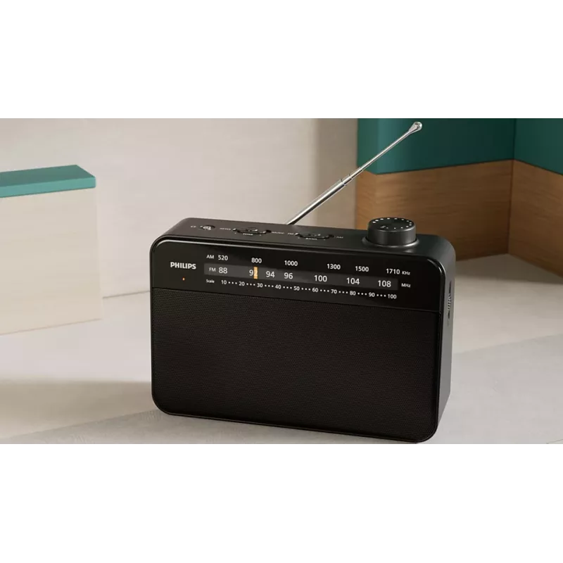 Nešiojamas radijo imtuvas Philips TAR2509/10 analoginis AM FM juodas