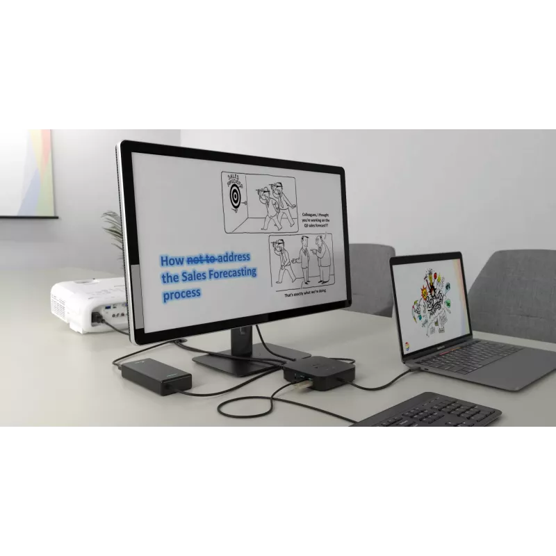 i-tec Thunderbolt 3 kelioninis dokas dvigubam 4K ekranui + Power Delivery 60W