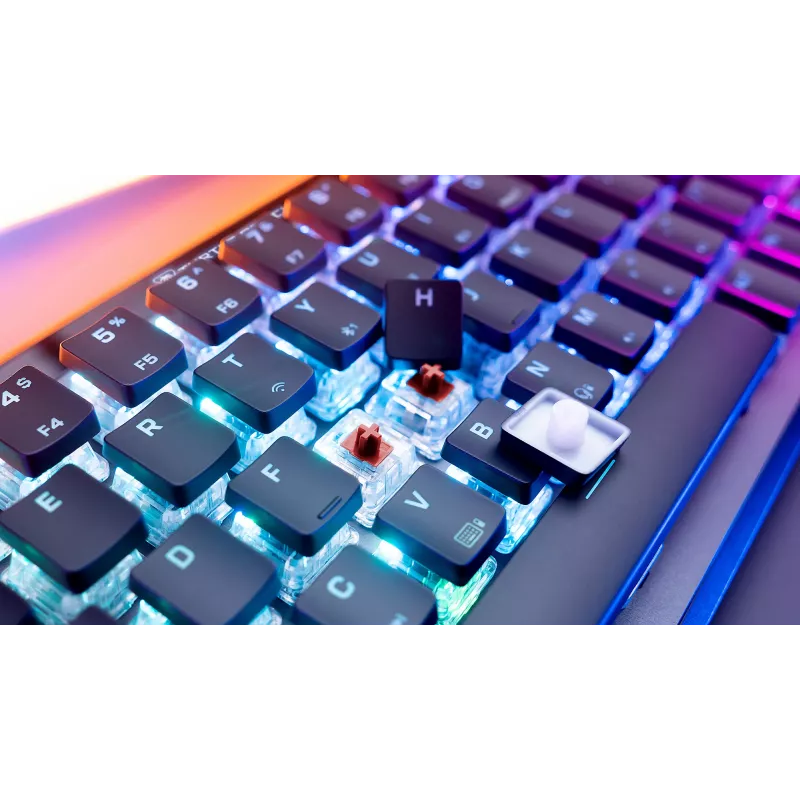 Turtle Beach Vulcan II Mini Air klaviatūra žaidimams RF belaidė + Bluetooth QWERTZ vokiška juoda