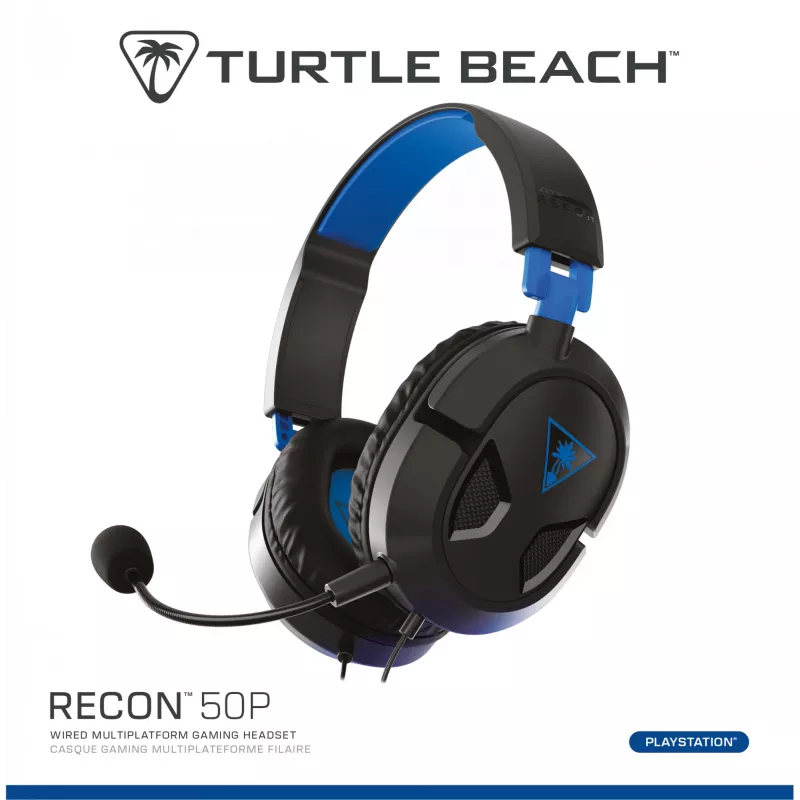 Turtle Beach Recon 50P ausinės su mikrofonu, laidinės, PS5, PS4, Xbox Series X/S, Xbox One, PC