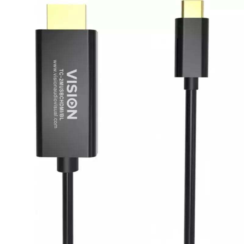 Vision DisplayPort kabelis TC 2MUSBCDP8K/BL 2 m USB Type-C juodas
