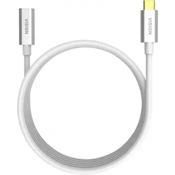 USB-C laidas Vision TC 2MUSBCEXT, 2 m, baltas