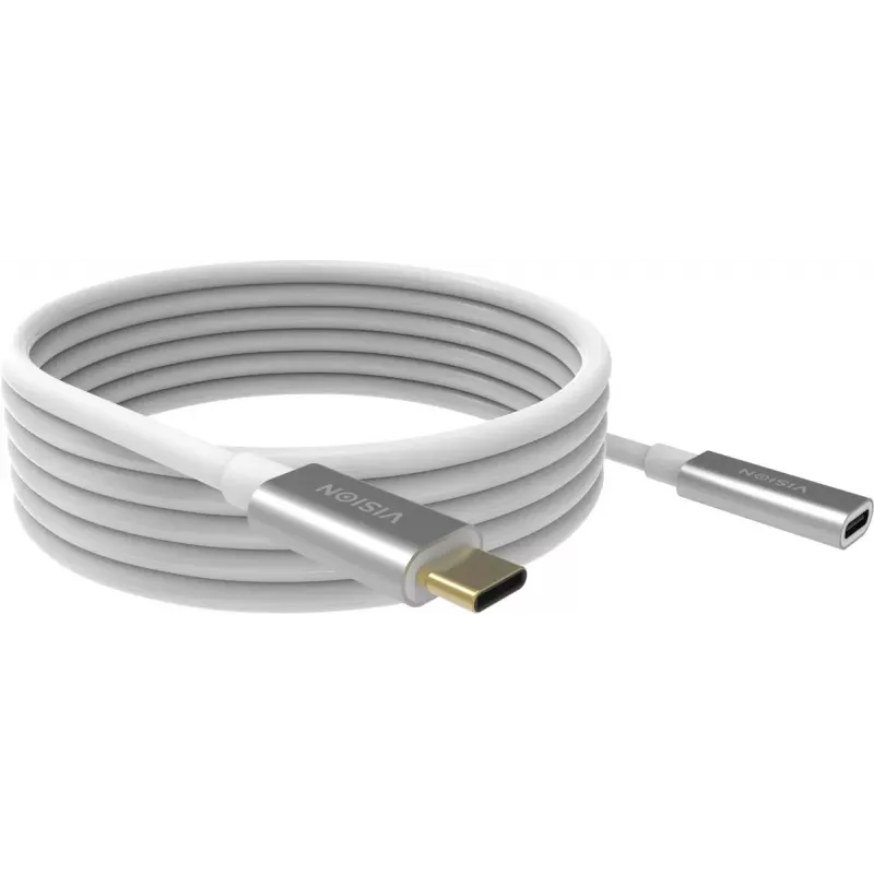 USB-C laidas Vision TC 2MUSBCEXT, 2 m, baltas