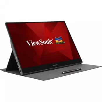 Monitorius Viewsonic TD1655 39,6 cm (15,6 colio) 1920 x 1080 pikselių Full HD LED liečiamasis ekranas daugiavartotojiškas juodas, sidabrinis