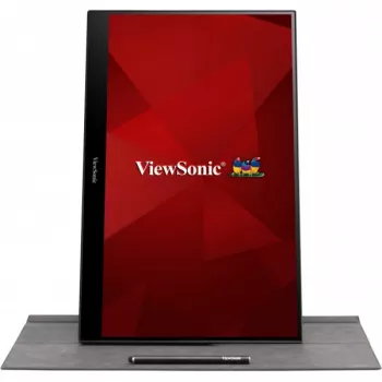 Monitorius Viewsonic TD1655 39,6 cm (15,6 colio) 1920 x 1080 pikselių Full HD LED liečiamasis ekranas daugiavartotojiškas juodas, sidabrinis