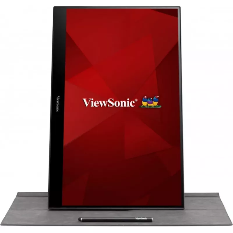 Monitorius Viewsonic TD1655 39,6 cm (15,6 colio) 1920 x 1080 pikselių Full HD LED liečiamasis ekranas daugiavartotojiškas juodas, sidabrinis
