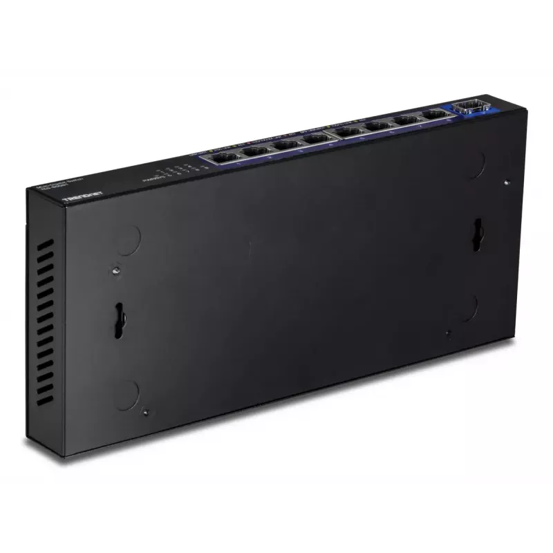 Nevaldomas tinklo jungiklis TRENDnet TEG-S5091 — 8× 2.5G RJ-45 prievadai, 60 Gbit/s, 12V, montuojamas ant sienos