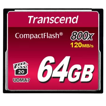 Flash atminties kortelė Transcend 64GB CompactFlash 800x TS64GCF800