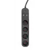 Gembird TSL-PS-S4U-01 išmanusis 4 lizdų ilgintuvas su USB
